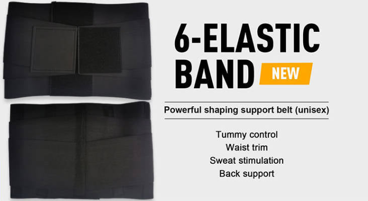 Black waist trainer set with two wrap bands and adjustable closure tabs