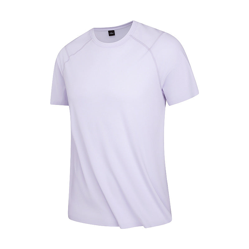 Cooling T-shirt, lavender purple, crew neck, short sleeves